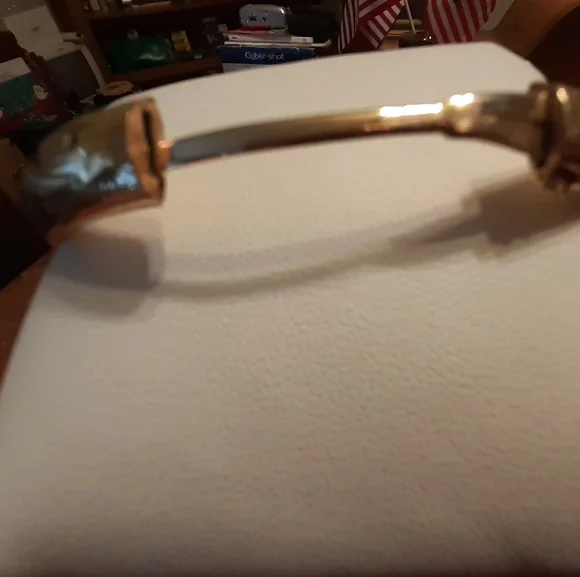 14 K Yellow Gold Engravable Etched Bangle - Picture 5 of 5